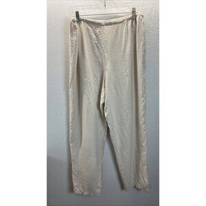 CAROLINE ROSE Khaki Tan Pull on loose fit strait leg pants size XL casual career